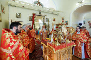 Божественная литургия в храме в честь Рождества Христова г. Ульяновска