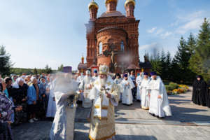 В день престольного праздника в Михаило-Архангельском монастыре состоялось соборное архиерейское богослужение