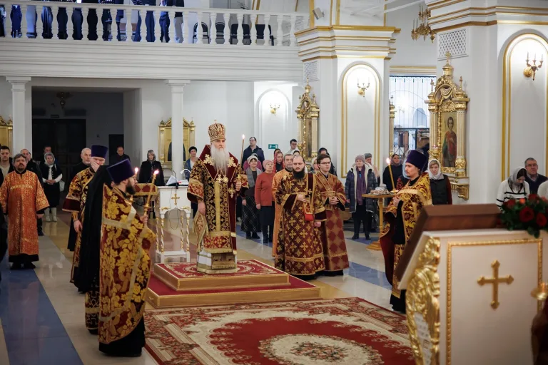 Всенощное бдение в Спасо-Вознесенском кафедральном соборе г. Ульяновска