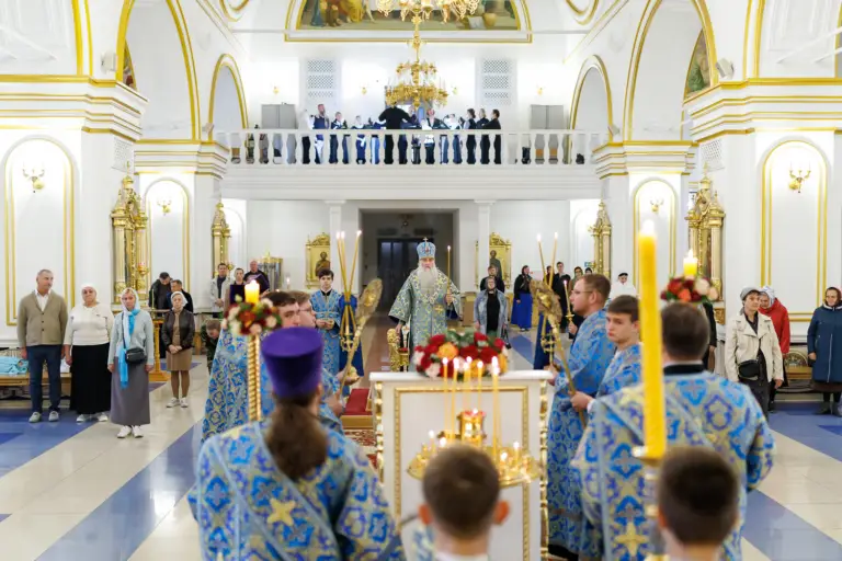 Всенощное бдение в Спасо-Вознесенском кафедральном соборе г. Ульяновска