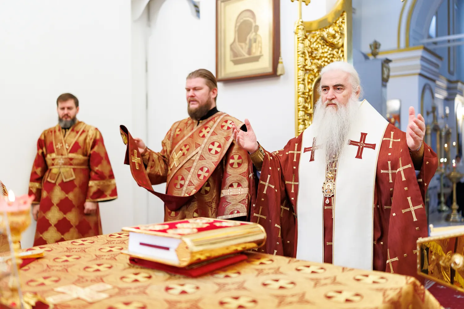 Божественная литургия в Спасо-Вознесенском кафедральном соборе г. Ульяновска