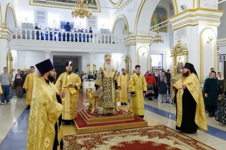 Всенощное бдение в Спасо-Вознесенском кафедральном соборе г. Ульяновска