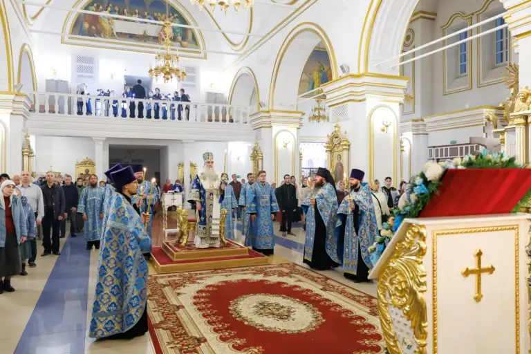 Всенощное бдение в Спасо-Вознесенском кафедральном соборе г. Ульяновска